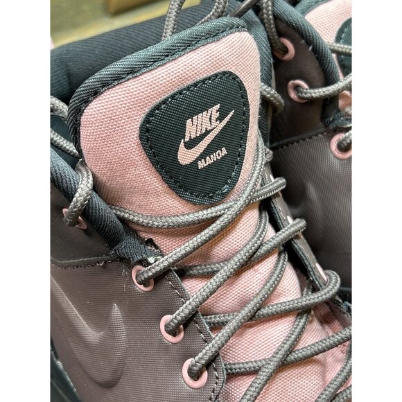 Nike Manoa Big Girls Lace-Up Hiking Boots 5.5Y Brown & Pink Leather Upper Durabl - Picture 4 of 9